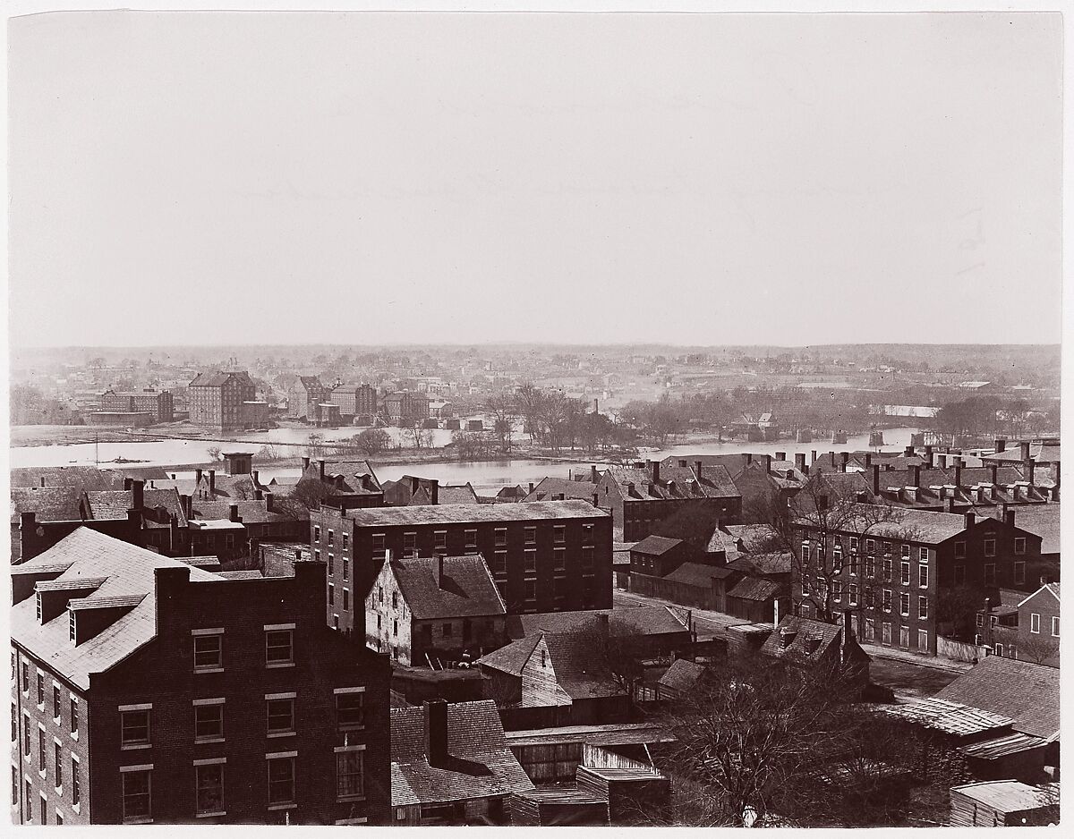 Richmond, Virginia. Looking toward Manchester, Alexander Gardner (American, Glasgow, Scotland 1821–1882 Washington, D.C.), Albumen silver print from glass negative 