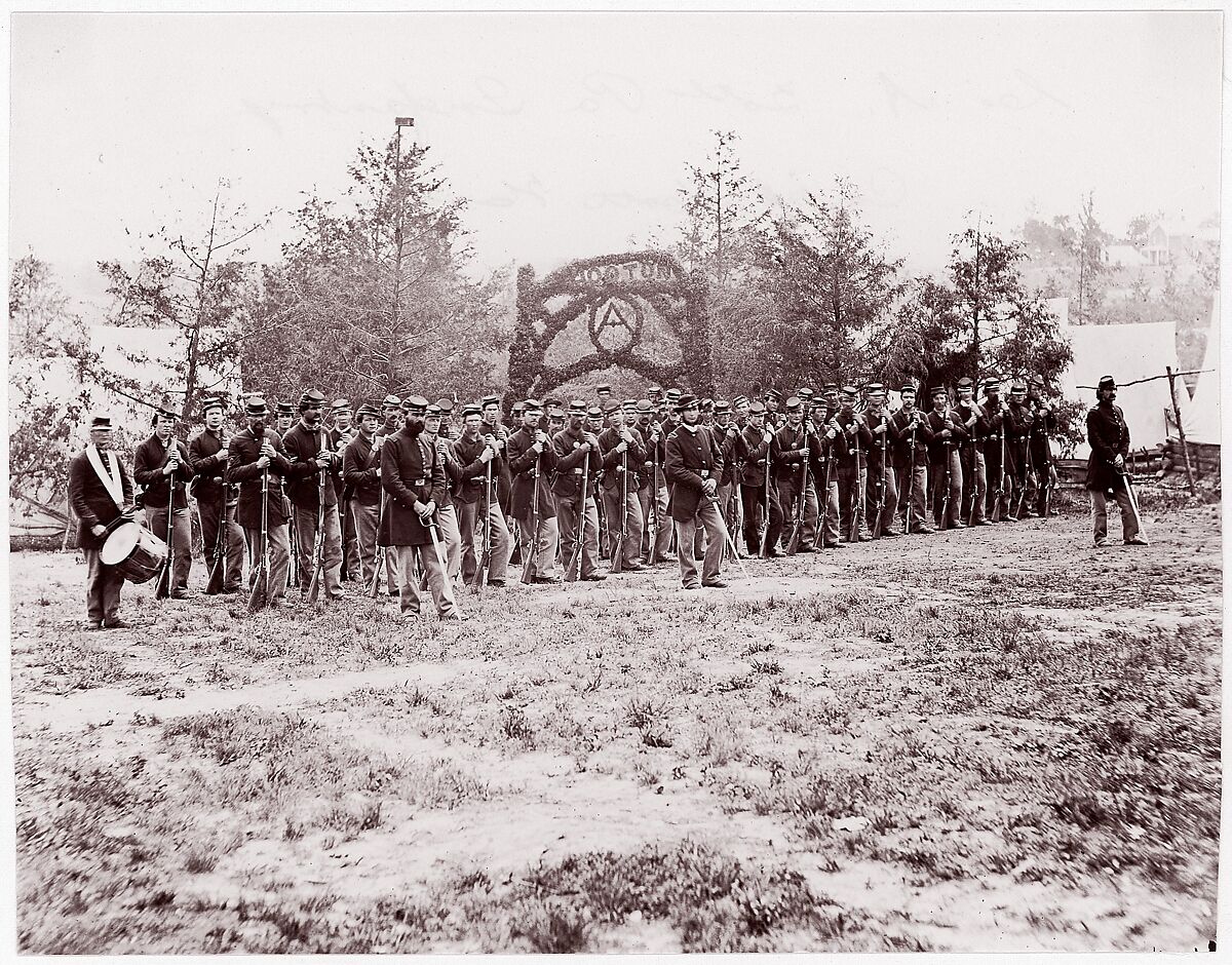 [Company A, 30th Pennsylvania Infantry, Captain Mott Hooton], Unknown (American), Albumen silver print from glass negative 