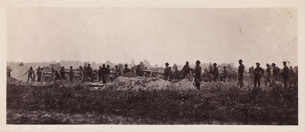 Pennsylvania Light Artillery, Battery B, Petersburg, Virginia, Timothy H. O&#39;Sullivan (American, born Ireland, 1840–1882), Albumen silver print from glass negative 