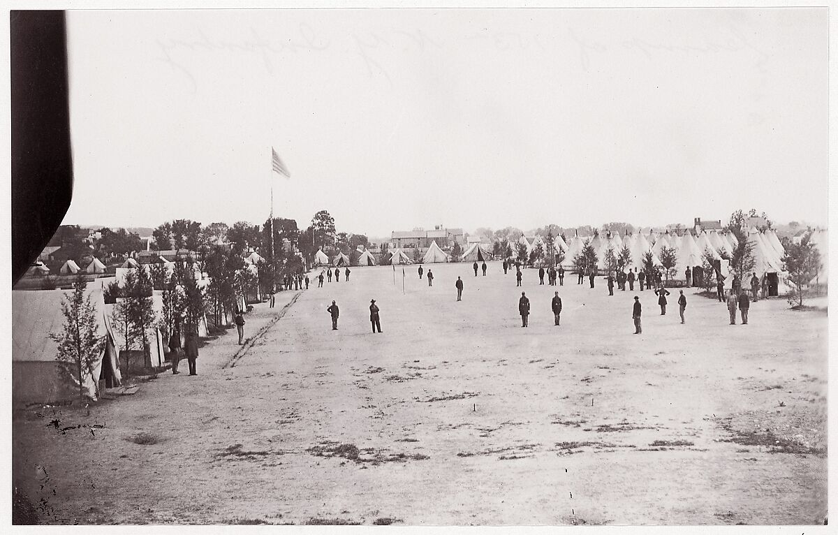 Camp of 153rd New York Infantry, Unknown (American), Albumen silver print from glass negative 