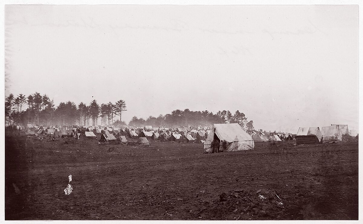 [Winter Quarters of Army of the Potomac, Near Brandy Station, Virginia], Possibly by Timothy H. O&#39;Sullivan (American, born Ireland, 1840–1882), Albumen silver print from glass negative 