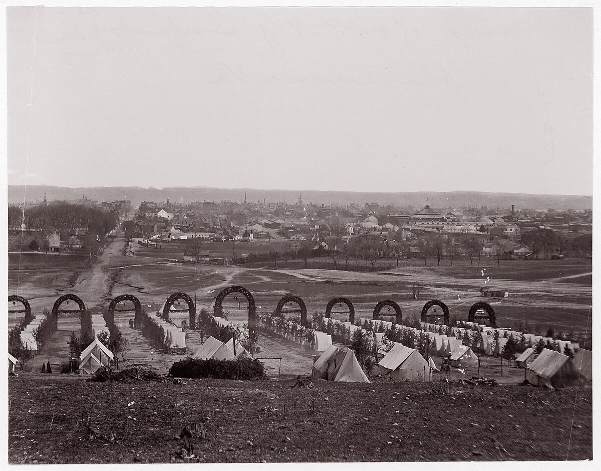 [Camp of 44th New York Infantry, Near Alexandria, Virginia], Unknown (American), Albumen silver print from glass negative 