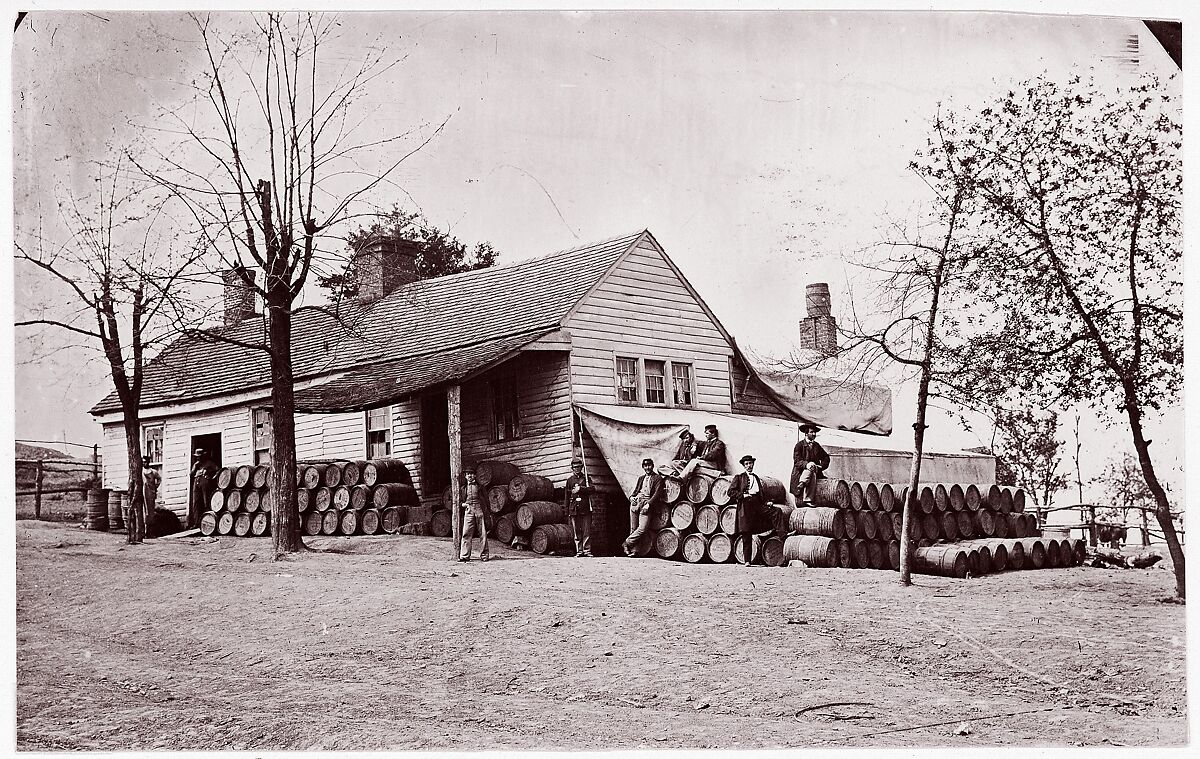 [Commisssary Depot, Rocky Face Ridge, Whitfield County, Georgia], Attributed to George N. Barnard (American, 1819–1902), Albumen silver print from glass negative 