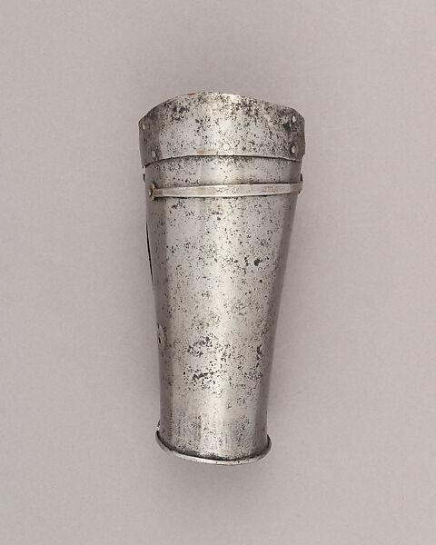 Composed Armor, Left tasset made by Julian Arrechia (Spanish, active in New York late 19th–early 20th century), Steel, copper alloy (latten), leather, Italian