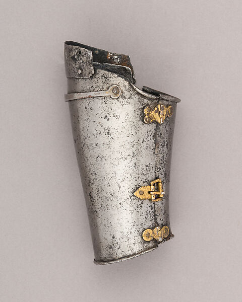 Composed Armor, Left tasset made by Julian Arrechia (Spanish, active in New York late 19th–early 20th century), Steel, copper alloy (latten), leather, Italian