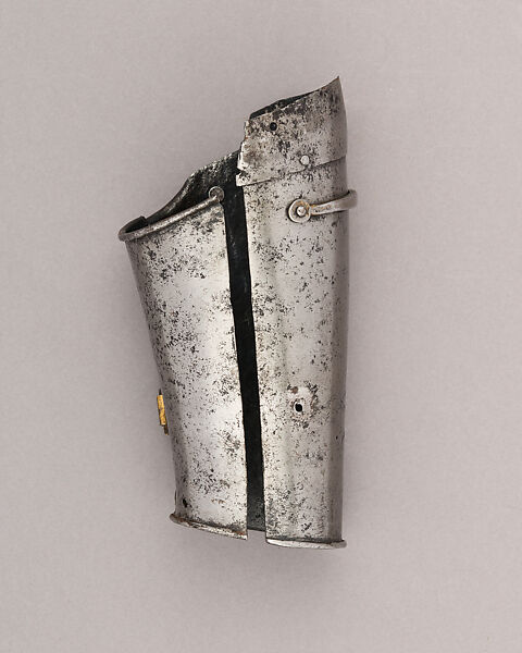 Composed Armor, Left tasset made by Julian Arrechia (Spanish, active in New York late 19th–early 20th century), Steel, copper alloy (latten), leather, Italian