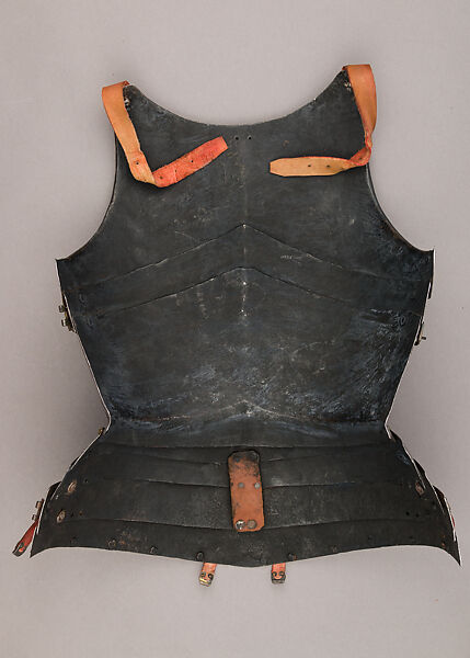 Composed Armor, Left tasset made by Julian Arrechia (Spanish, active in New York late 19th–early 20th century), Steel, copper alloy (latten), leather, Italian