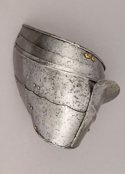 Composed Armor, Left tasset made by Julian Arrechia (Spanish, active in New York late 19th–early 20th century), Steel, copper alloy (latten), leather, Italian