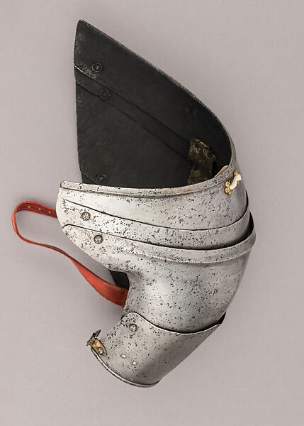 Composed Armor, Left tasset made by Julian Arrechia (Spanish, active in New York late 19th–early 20th century), Steel, copper alloy (latten), leather, Italian