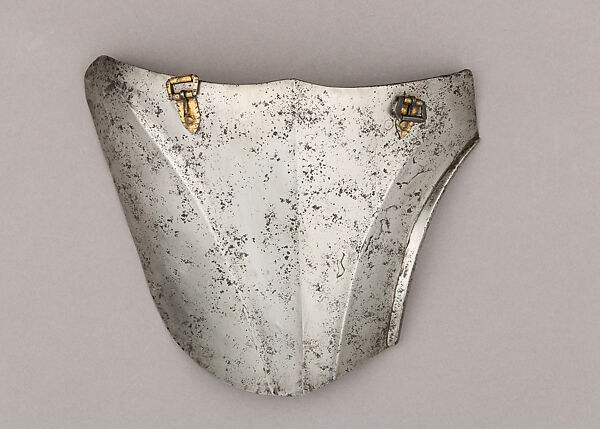 Composed Armor, Left tasset made by Julian Arrechia (Spanish, active in New York late 19th–early 20th century), Steel, copper alloy (latten), leather, Italian