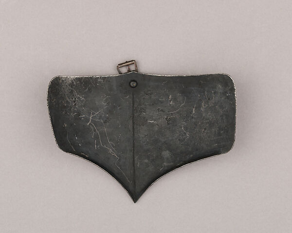 Composed Armor, Left tasset made by Julian Arrechia (Spanish, active in New York late 19th–early 20th century), Steel, copper alloy (latten), leather, Italian