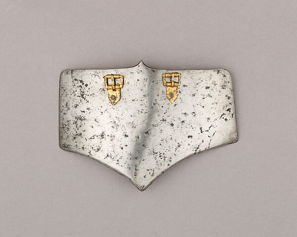Composed Armor, Left tasset made by Julian Arrechia (Spanish, active in New York late 19th–early 20th century), Steel, copper alloy (latten), leather, Italian
