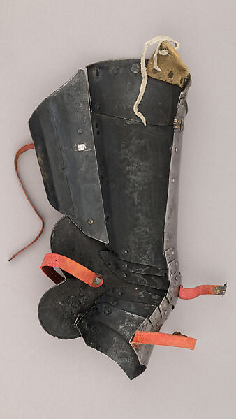 Composed Armor, Left tasset made by Julian Arrechia (Spanish, active in New York late 19th–early 20th century), Steel, copper alloy (latten), leather, Italian