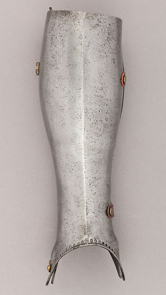 Composed Armor, Left tasset made by Julian Arrechia (Spanish, active in New York late 19th–early 20th century), Steel, copper alloy (latten), leather, Italian