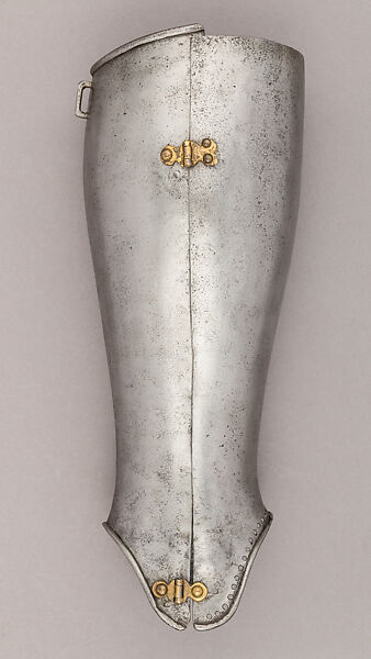 Composed Armor, Left tasset made by Julian Arrechia (Spanish, active in New York late 19th–early 20th century), Steel, copper alloy (latten), leather, Italian