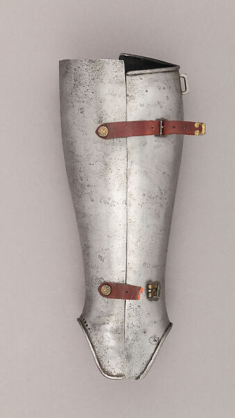 Composed Armor, Left tasset made by Julian Arrechia (Spanish, active in New York late 19th–early 20th century), Steel, copper alloy (latten), leather, Italian
