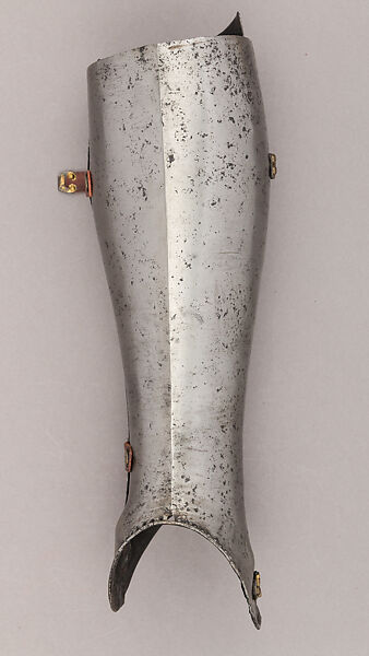 Composed Armor, Left tasset made by Julian Arrechia (Spanish, active in New York late 19th–early 20th century), Steel, copper alloy (latten), leather, Italian