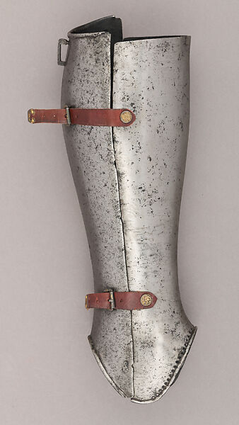 Composed Armor, Left tasset made by Julian Arrechia (Spanish, active in New York late 19th–early 20th century), Steel, copper alloy (latten), leather, Italian