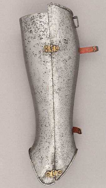 Composed Armor, Left tasset made by Julian Arrechia (Spanish, active in New York late 19th–early 20th century), Steel, copper alloy (latten), leather, Italian