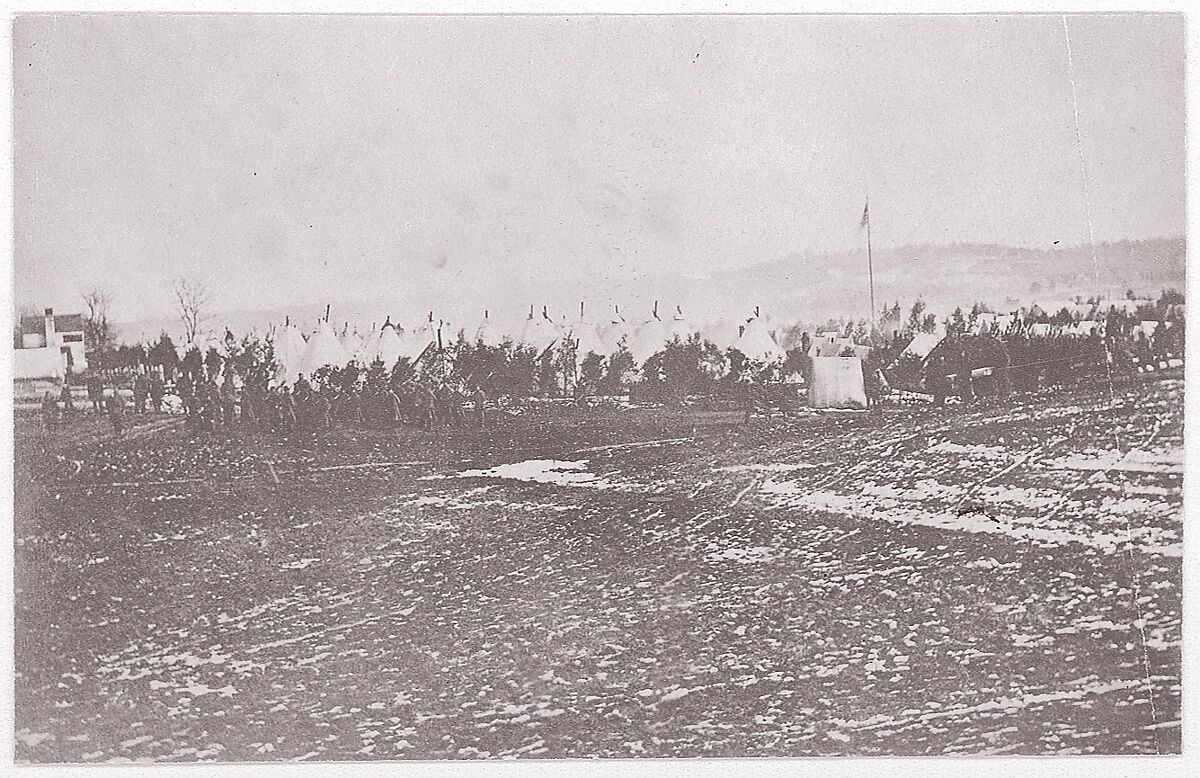 6th Vermont Infantry, Camp Griffen, Unknown (American), Albumen silver print from glass negative 