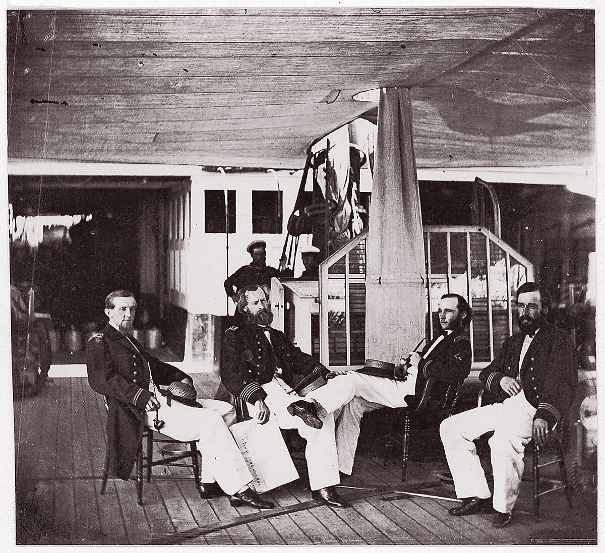 Officers of U.S.S. Hunchback, Unknown (American), Albumen silver print from glass negative 