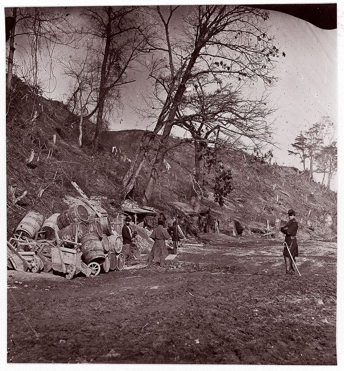Fort Brady, Virginia, Andrew Joseph Russell (American, 1830–1902), Albumen silver print from glass negative 