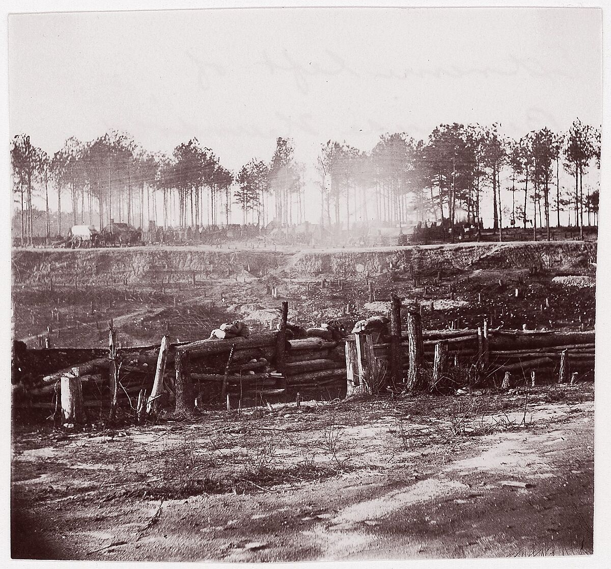 [Entrenchments on Left of Bermuda Hundred Lines, Near Richmond, Virginia], Andrew Joseph Russell (American, 1830–1902), Albumen silver print from glass negative 