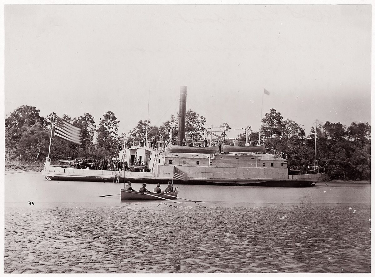 Commodore Perry, Pamunkey River, Timothy H. O&#39;Sullivan (American, born Ireland, 1840–1882), Albumen silver print from glass negative 