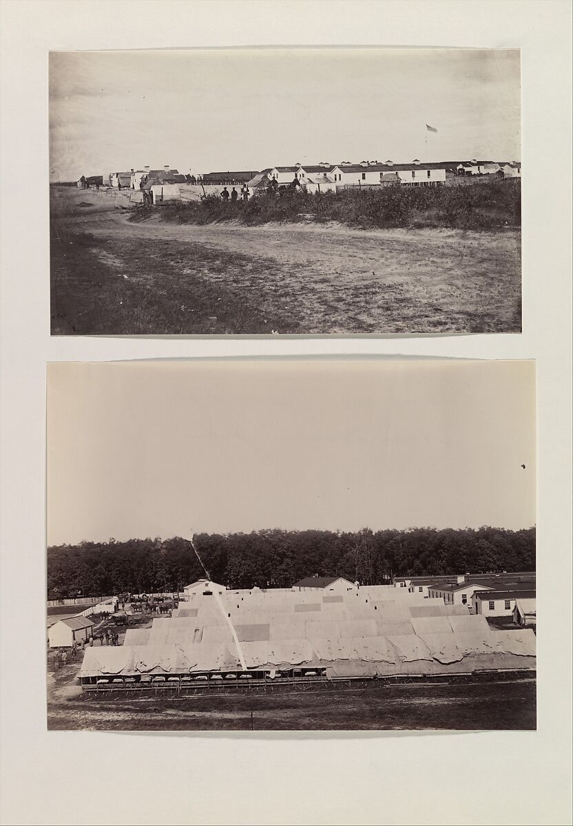 [Distant view of Wards, Harewood Hospital, Near Washington, D.C.], Unknown (American), Albumen silver print from glass negative
