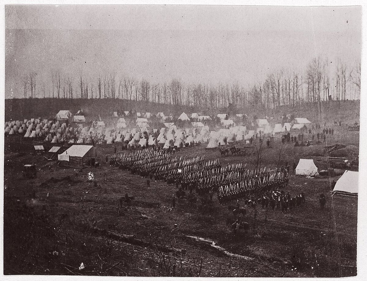 Camp Northumberland, 91st Pennsylvania Infantry, Unknown (American), Albumen silver print from glass negative 