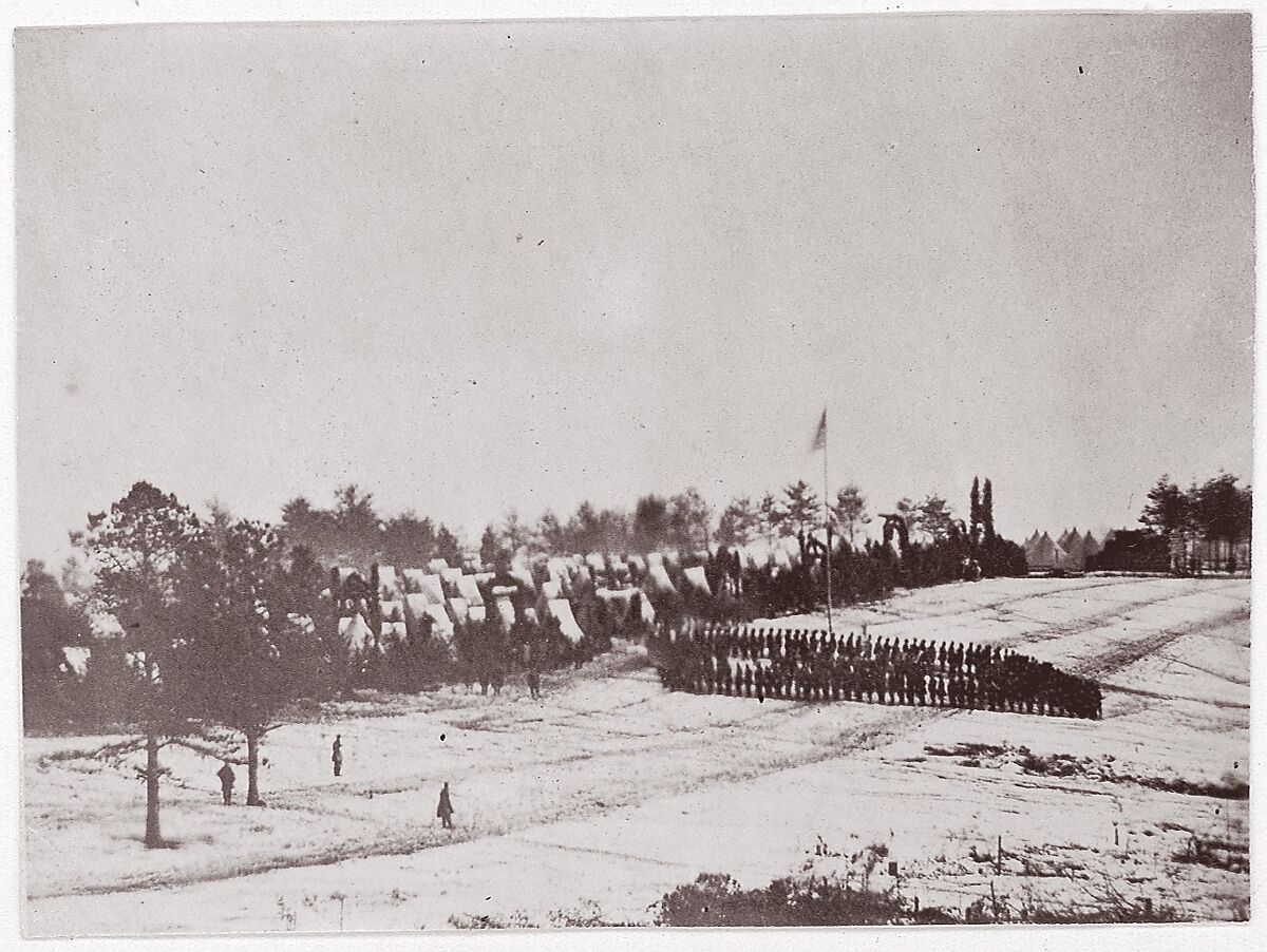 Camp Jameson, Hall's Hill, 22nd Maine Infantry, Unknown (American), Albumen silver print from glass negative 