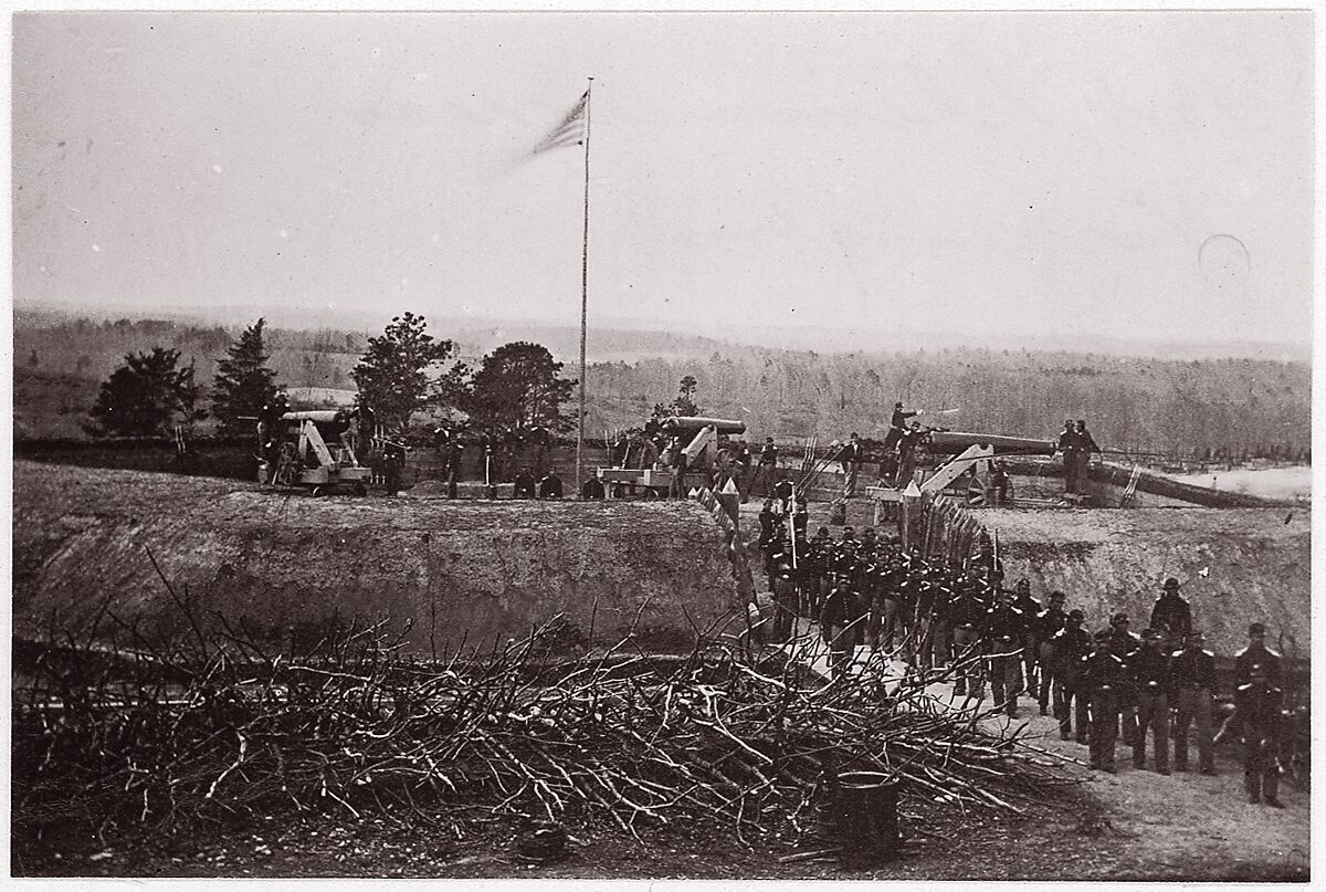 [Fort Slemmer Company and 2nd Pennsylvania Artillery, Fort Slemmer, Washington, D.C.], Unknown (American), Albumen silver print from glass negative 