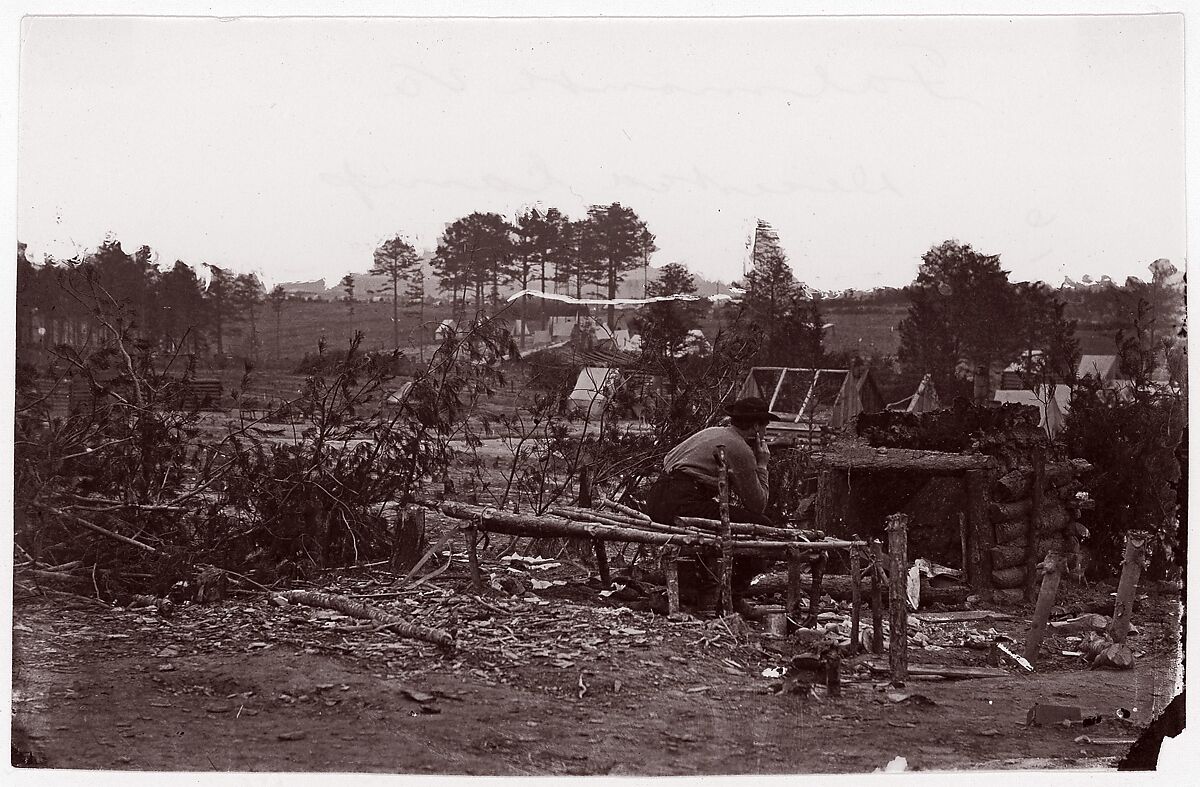 Falmouth, Virginia. Abandoned Camp, Andrew Joseph Russell (American, 1830–1902), Albumen silver print from glass negative 