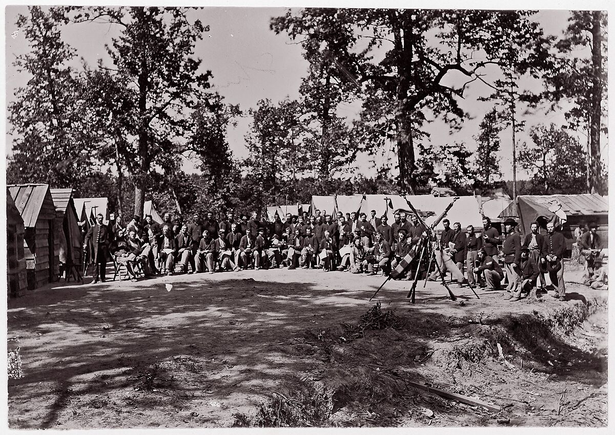 Company C, 9th Indiana Infantry (Sherman's Veterans), Unknown (American), Albumen silver print from glass negative 