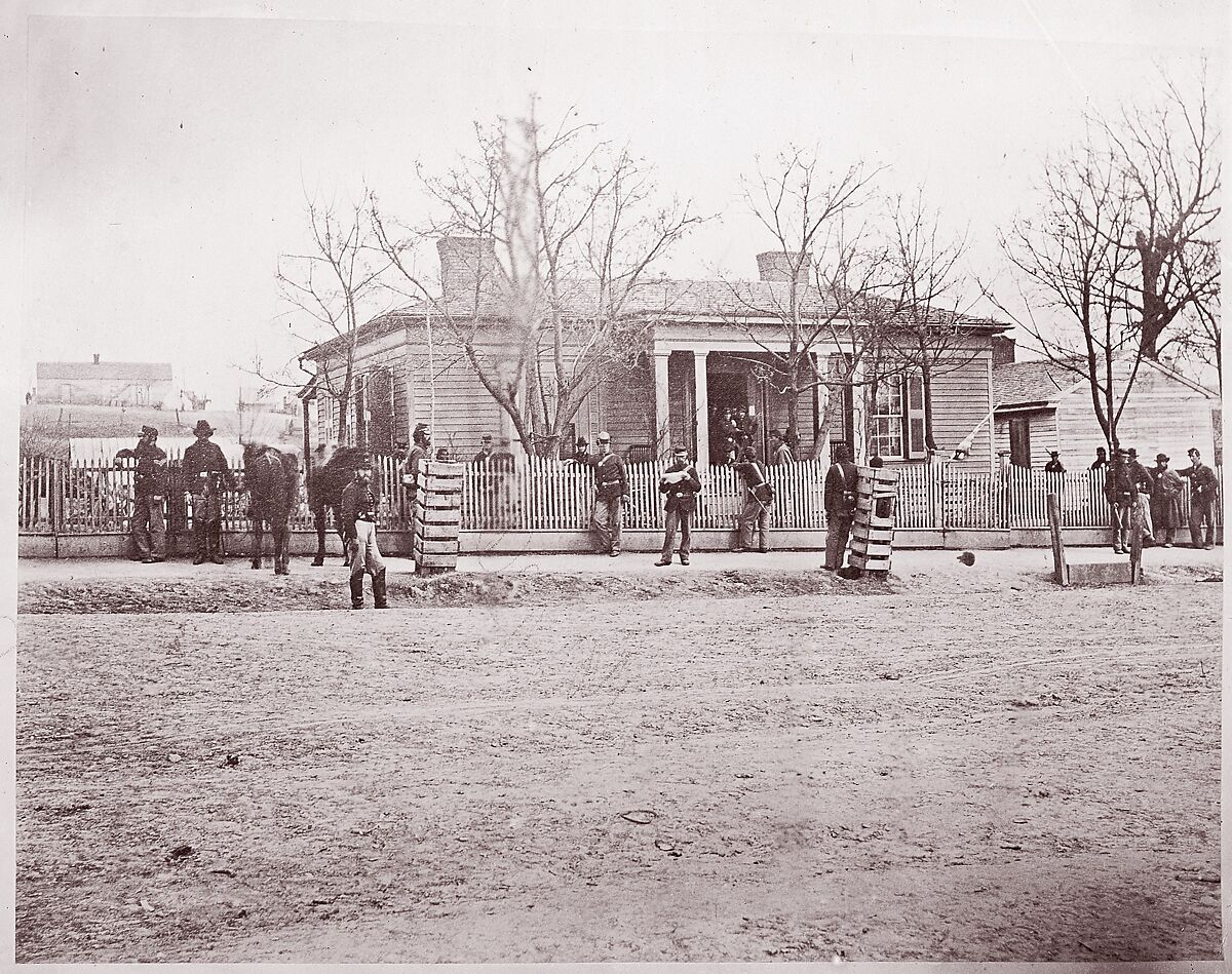 Headquarters of General Sherman or Thomas, Chattanooga, George N. Barnard (American, 1819–1902), Albumen silver print from glass negative 