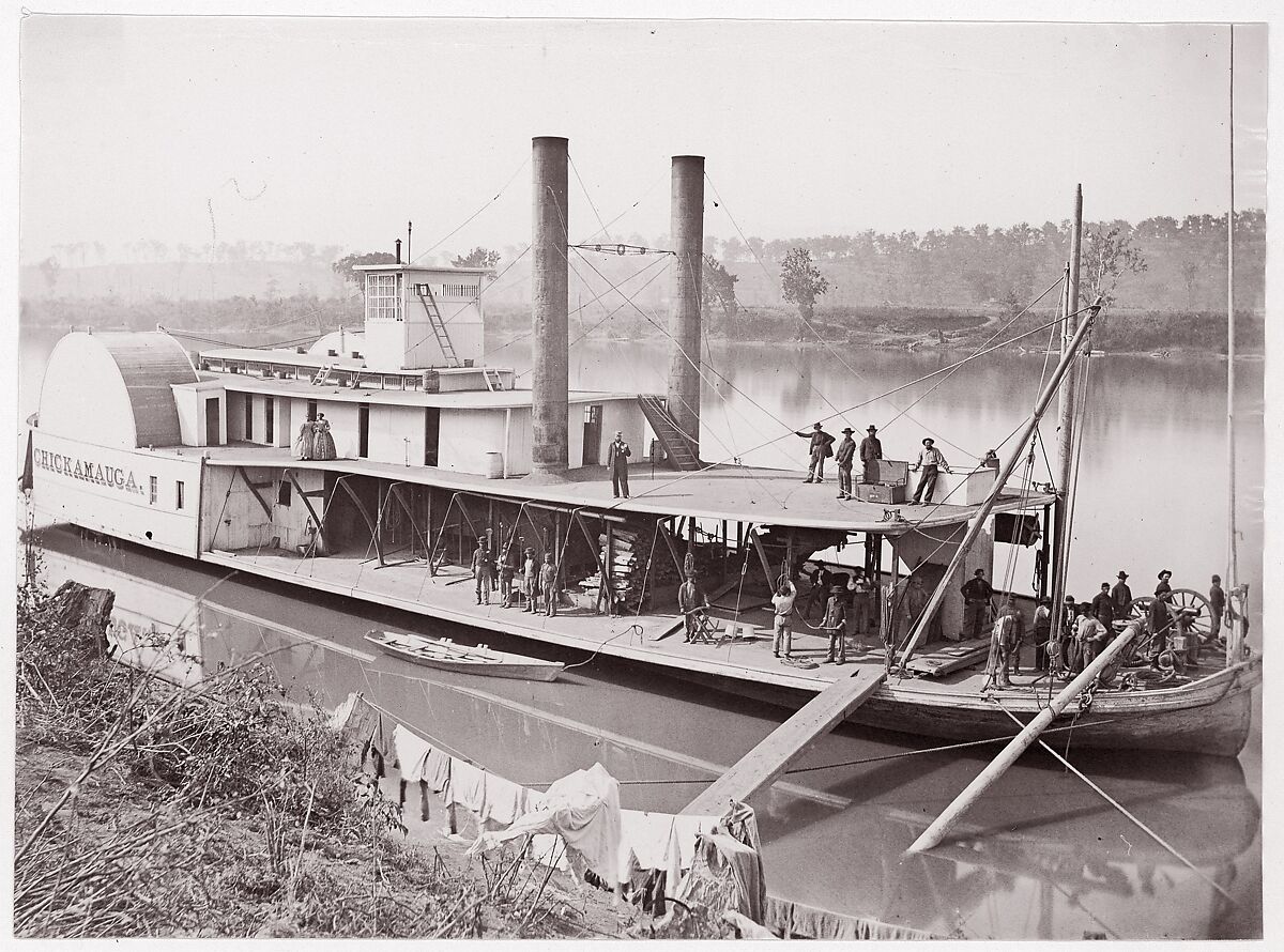 Transports, Tennessee River, Unknown (American), Albumen silver print from glass negative 