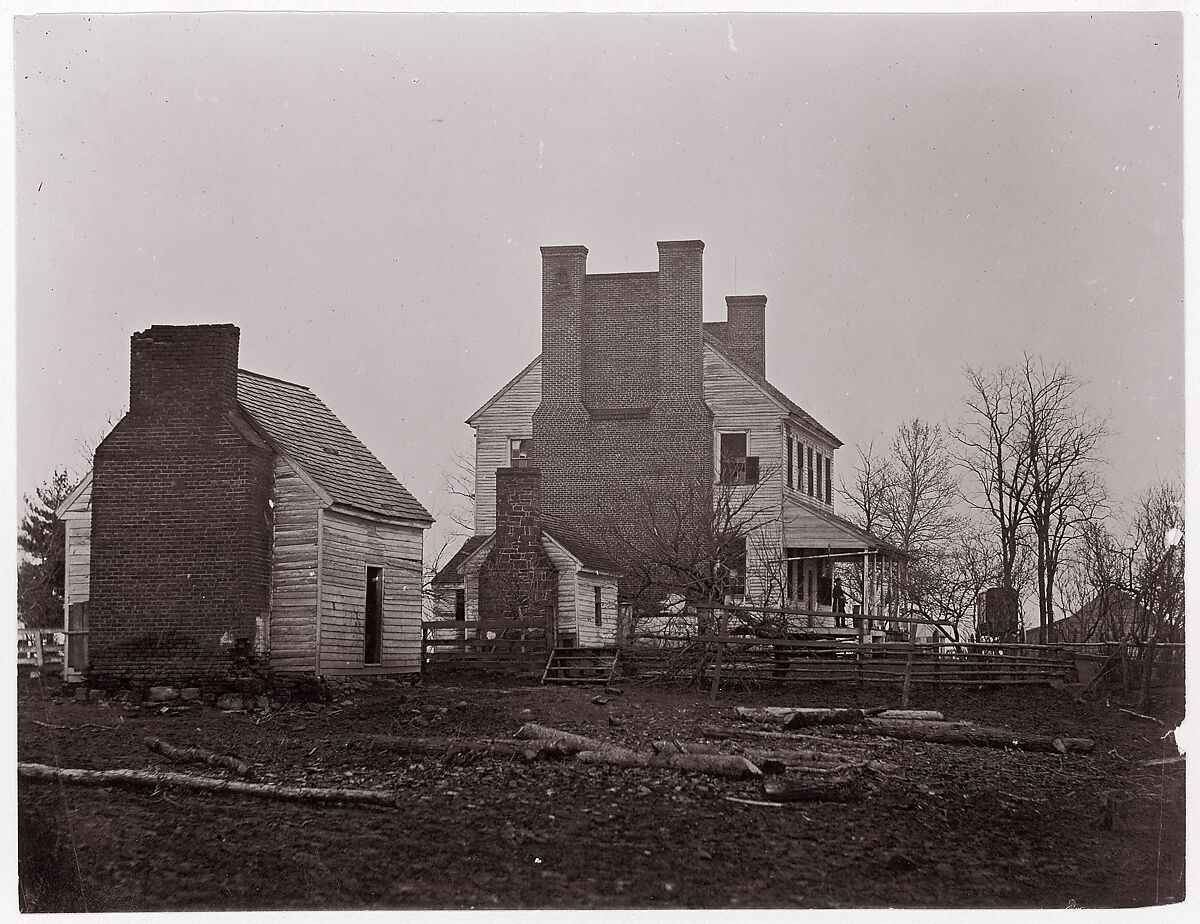 Lewis House. Battlefield of Bull Run, George N. Barnard (American, 1819–1902), Albumen silver print from glass negative 