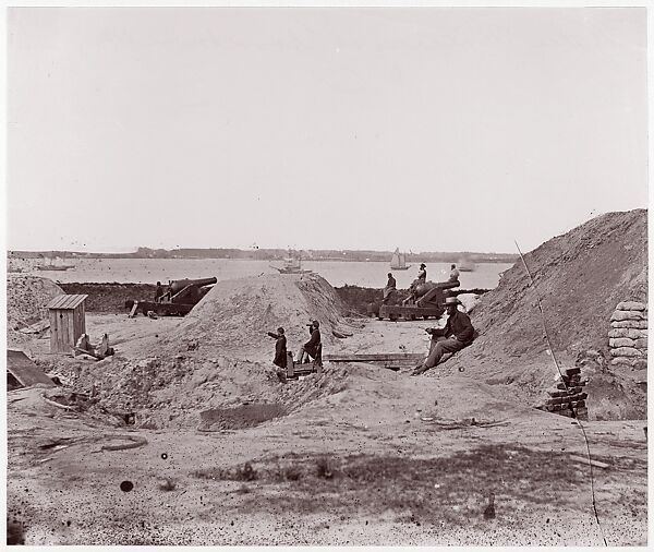 [Confederate Fortifications, Water Battery, Yorktown, Virginia], Possibly by James F. Gibson (American, born 1828), Albumen silver print from glass negative 