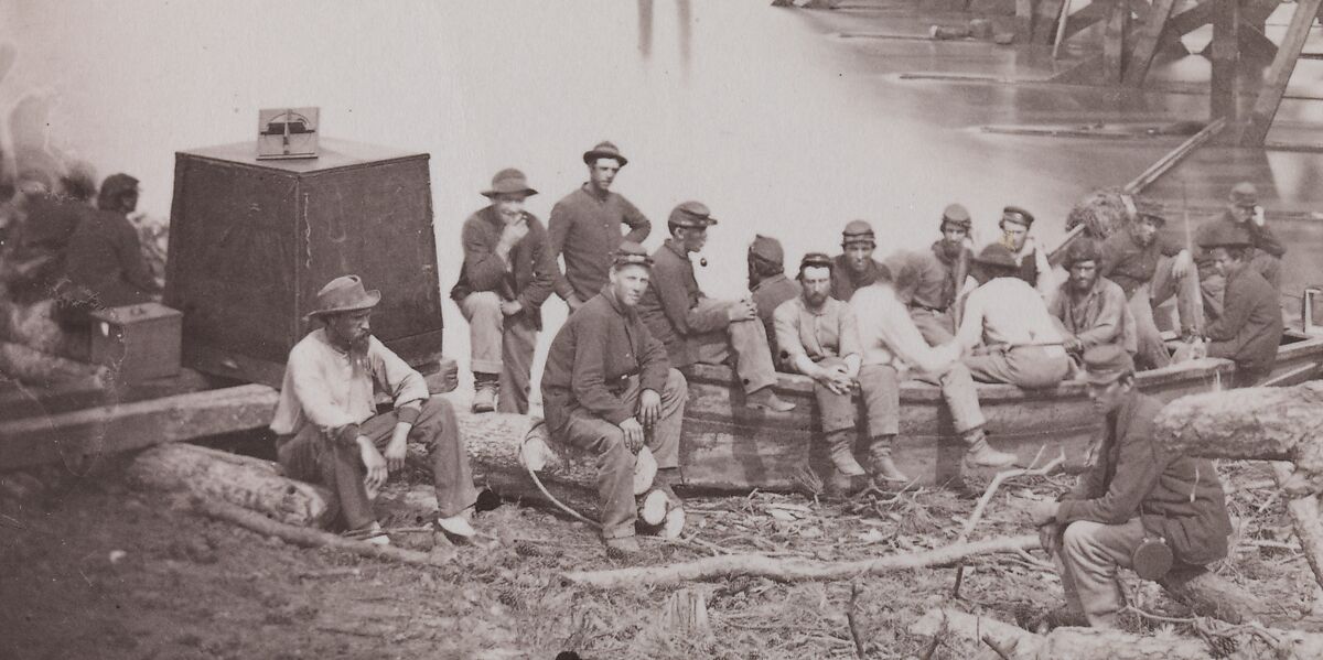 Bridge Across Pamunkey River, near White House, Timothy H. O'Sullivan (American, born Ireland, 1840–1882), Albumen silver print from glass negative
