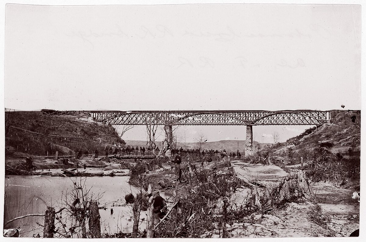 Potomac Creek Railroad Bridge, A.C. & F. Railroad, Unknown (American), Albumen silver print from glass negative 