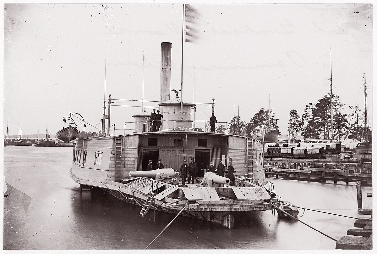 U.S. Gunboat "Commodore Perry" on Pamunkey River, Timothy H. O&#39;Sullivan (American, born Ireland, 1840–1882), Albumen silver print from glass negative 