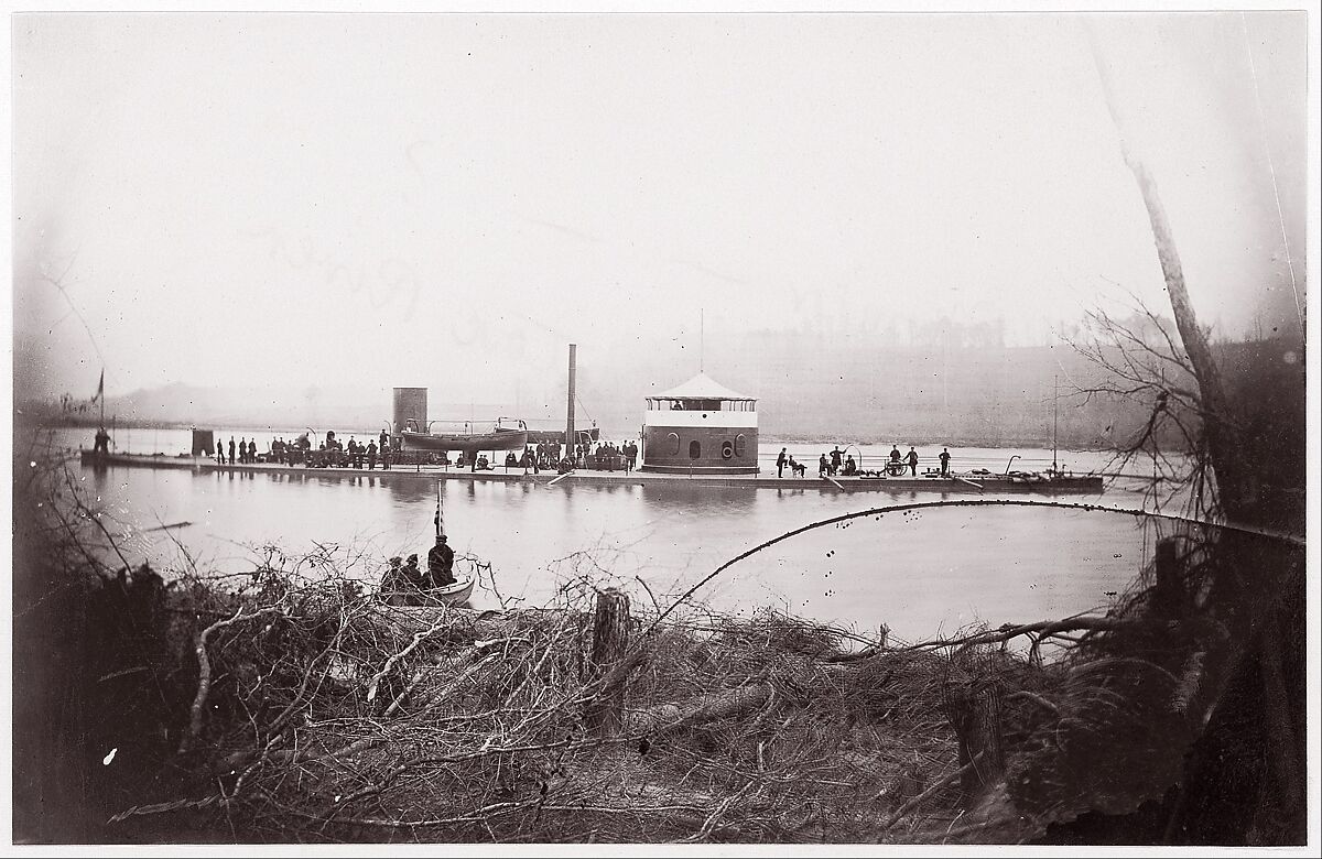 U.S. Monitor "Mahopac" on the Appomattox River, Unknown (American), Albumen silver print from glass negative 