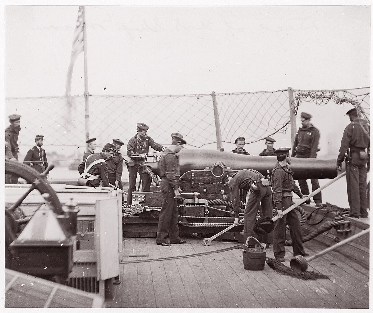 "Mendota", 100 lb. Parrott Gun, Unknown (American), Albumen silver print from glass negative 