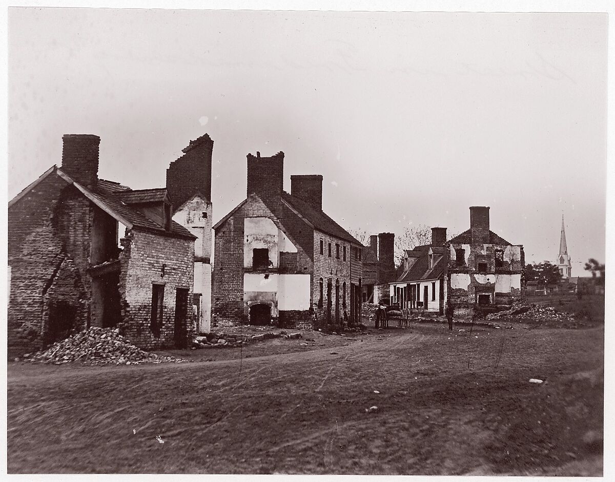 Street in Fredericksburg, Andrew Joseph Russell (American, 1830–1902), Albumen silver print from glass negative 