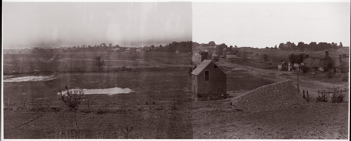 [Looking Toward Marye's Heights, Fredericksburg], Attributed to Andrew Joseph Russell (American, 1830–1902), Albumen silver print from glass negative 