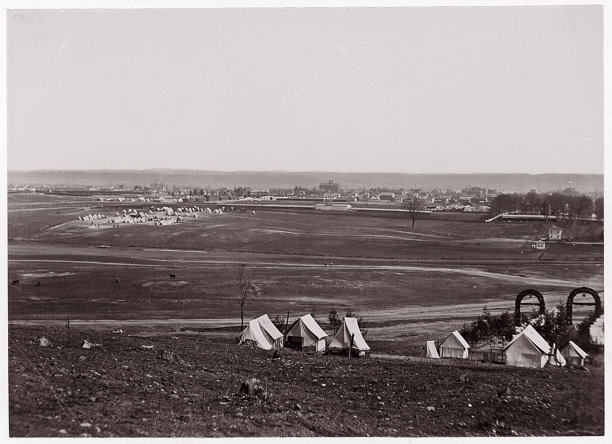 [Camp of 44th New York Infantry, Near Alexandria, Virginia], Unknown (American), Albumen silver print from glass negative 