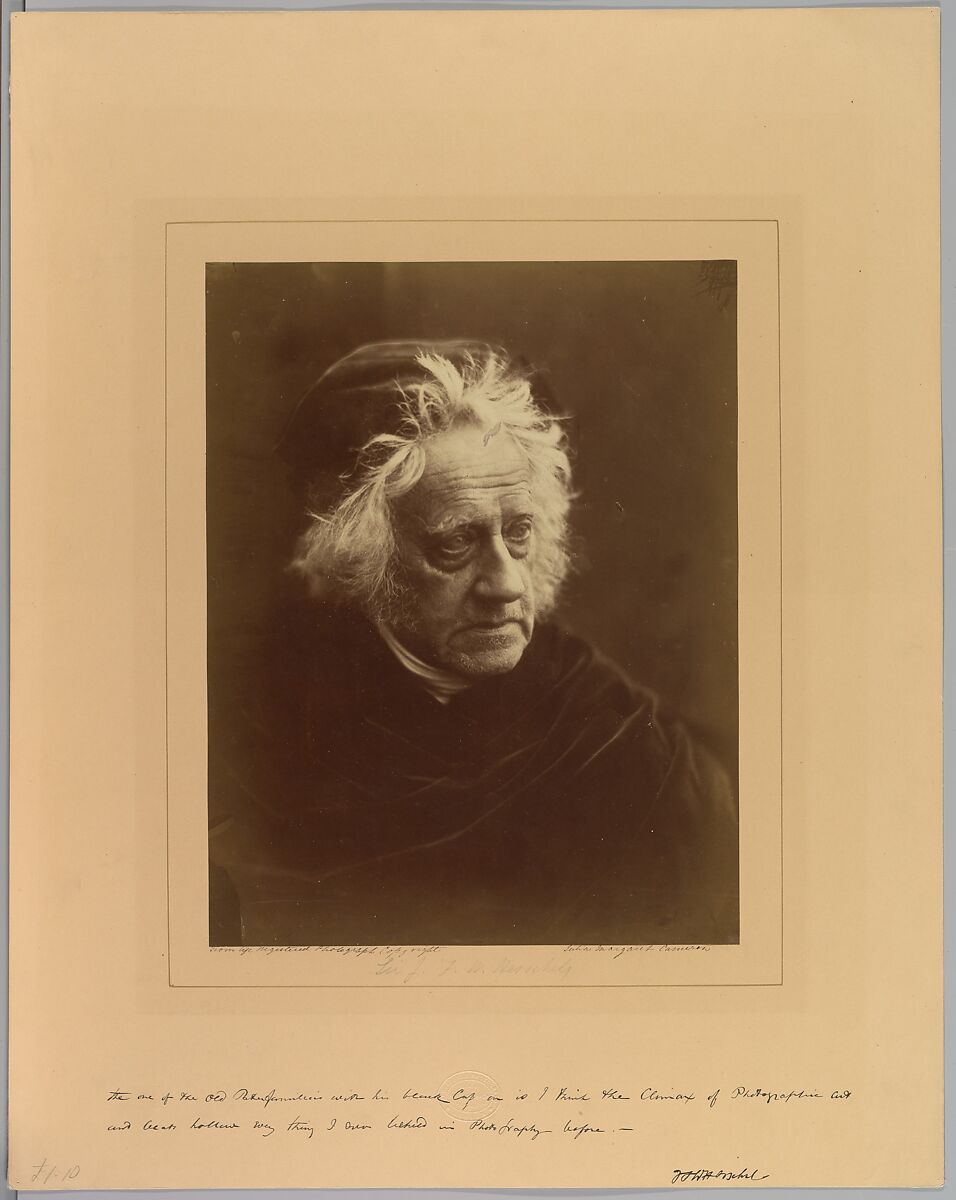 Sir John Herschel, Julia Margaret Cameron (British (born India), Calcutta 1815–1879 Kalutara, Ceylon), Albumen silver print from glass negative 