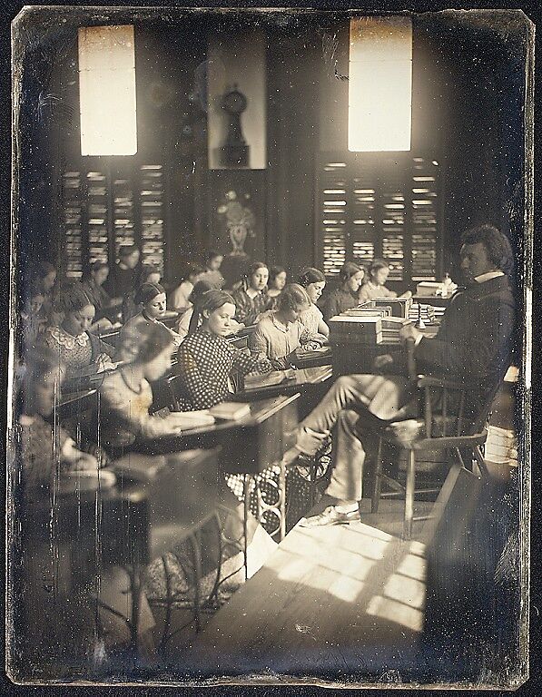 Classroom in the Emerson School for Girls, Southworth and Hawes (American, active 1843–1863), Daguerreotype 