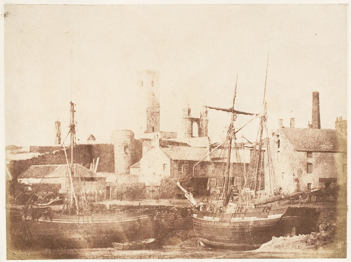 St. Andrews. The Harbor, Hill and Adamson (British, active 1843–1848), Salted paper print from paper negative 