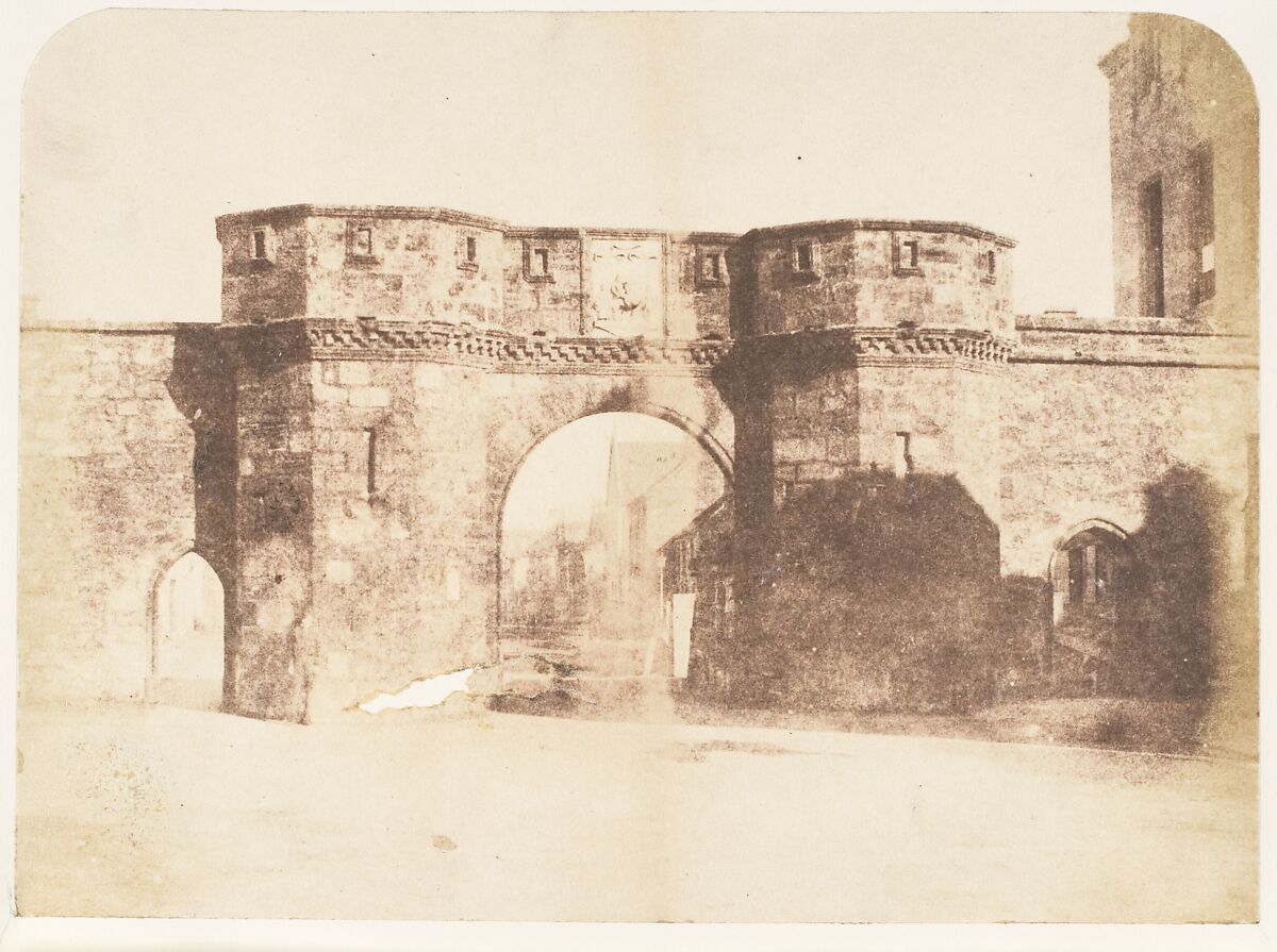 St. Andrews.  The West Port, Hill and Adamson (British, active 1843–1848), Salted paper print from paper negative 